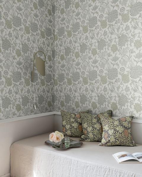 A Street Prints Cray Light Green Floral Trail Wallpaper