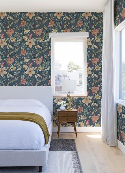 A Street Prints Crestwood Blue Crowned Crane Wallpaper By Scott Living