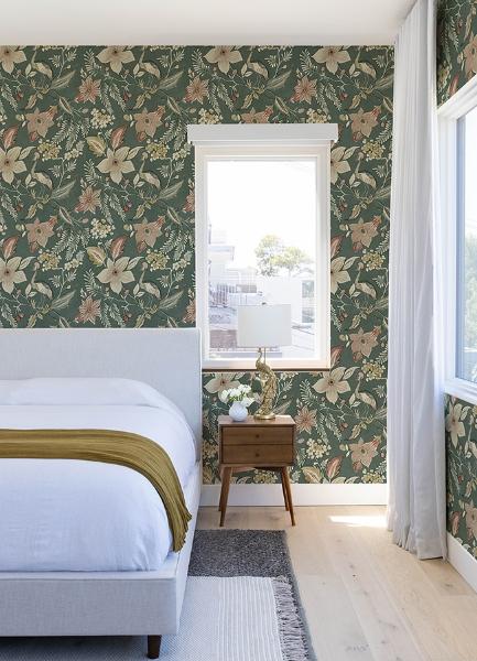 A Street Prints Crestwood Sea Green Crowned Crane Wallpaper By Scott Living