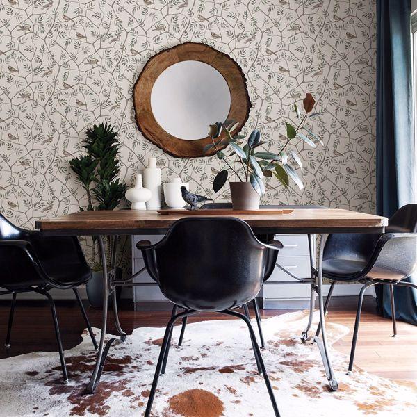 A Street Prints Crossbill Off-White Branches Wallpaper