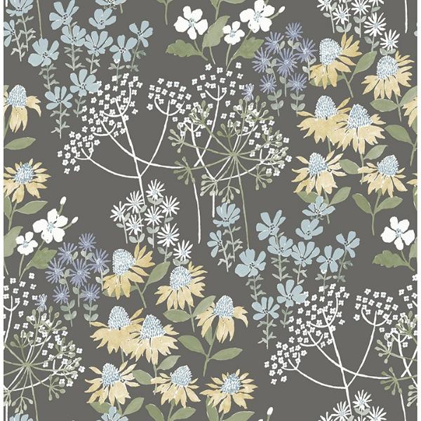a street prints Cultivate Grey Springtime Blooms Wallpaper