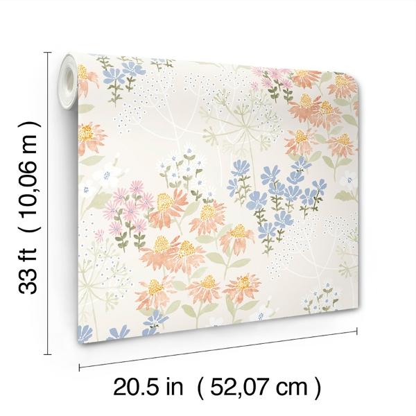 A Street Prints Cultivate Pastel Springtime Blooms Wallpaper