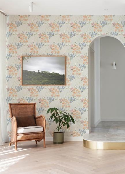 A Street Prints Cultivate Pastel Springtime Blooms Wallpaper