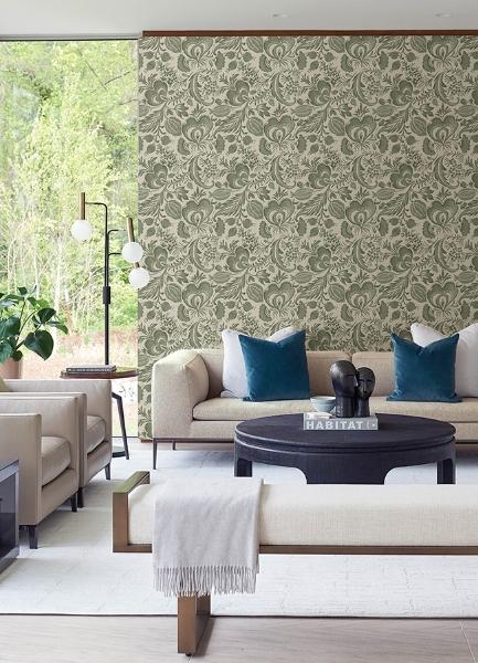 A Street Prints Culver Moss Jacobean Wallpaper By Scott Living