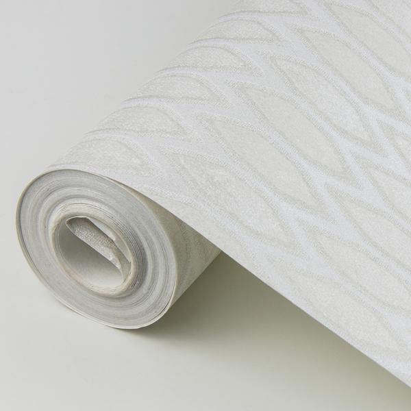 A Street Prints Damour Cream Hexagon Ogee Wallpaper