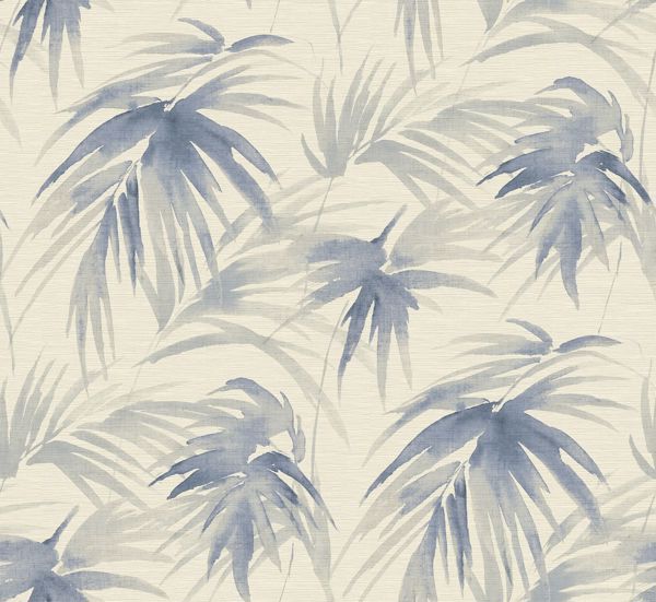 a street prints Darlana Blue Grasscloth Wallpaper- Scott Living