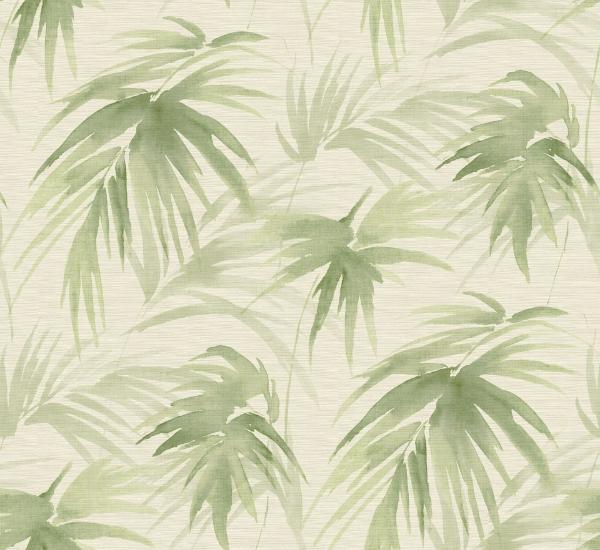 a street prints Darlana Green Grasscloth Wallpaper- Scott Living