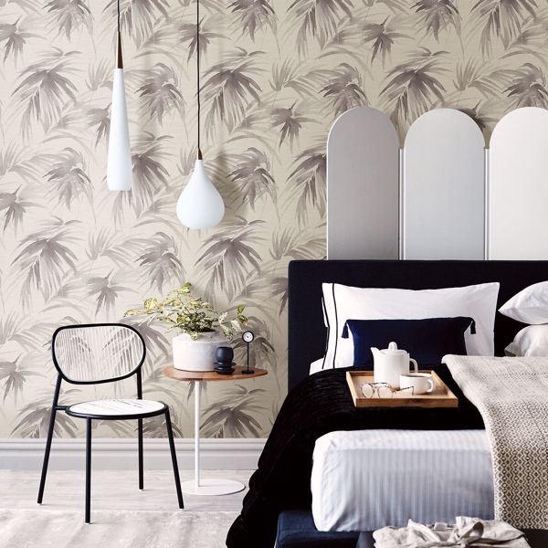 A Street Prints Darlana Pewter Grasscloth Wallpaper- Scott Living
