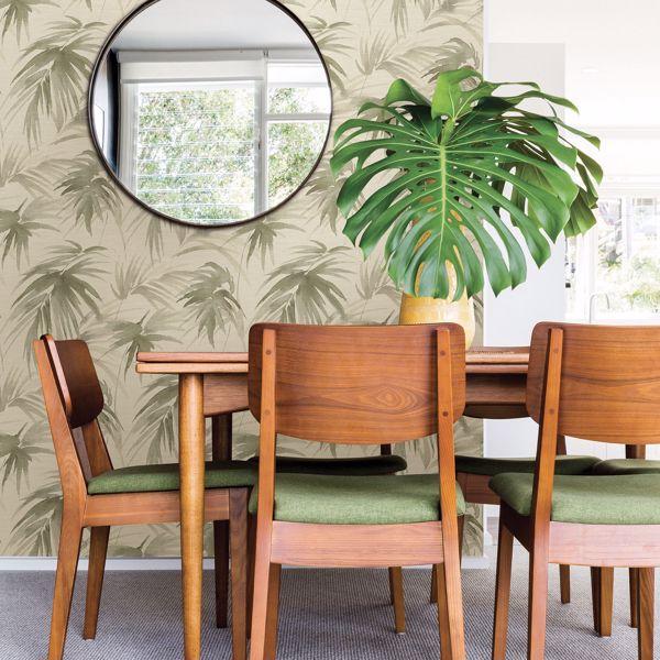 A Street Prints Darlana Sage Grasscloth Wallpaper- Scott Living
