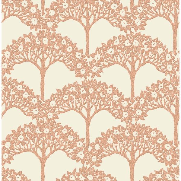 a street prints Dawson Rust Magnolia Tree Wallpaper