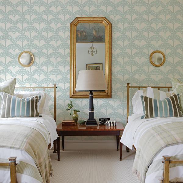 A Street Prints Dawson Turquoise Magnolia Tree Wallpaper