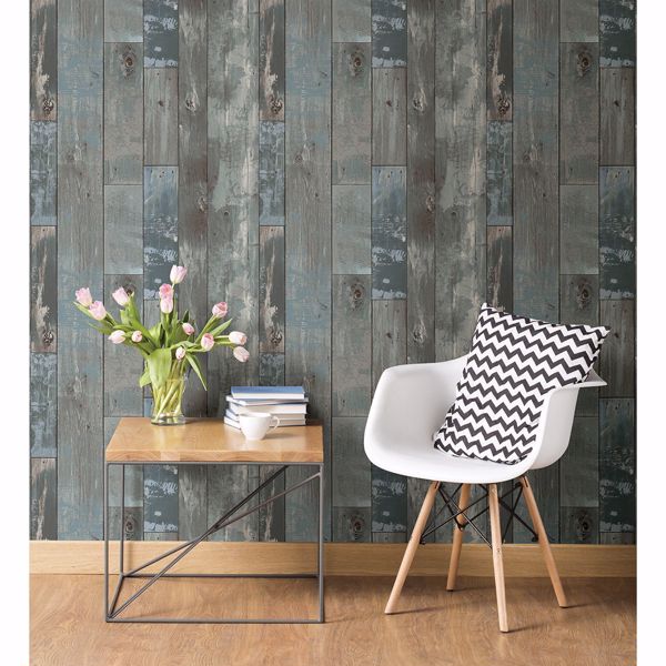 A Street Prints Deena Grey Weathered Wood Wallpaper