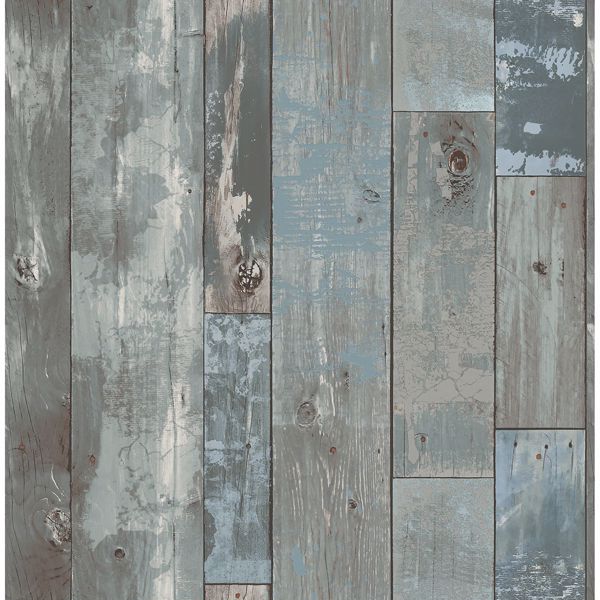 a street prints Deena Grey Weathered Wood Wallpaper