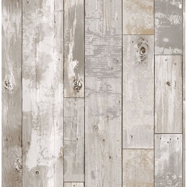 a street prints Deena Light Grey Weathered Wood Wallpaper