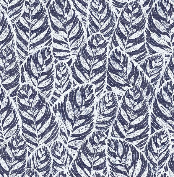 a street prints Del Mar Indigo Botanical Wallpaper- Scott Living