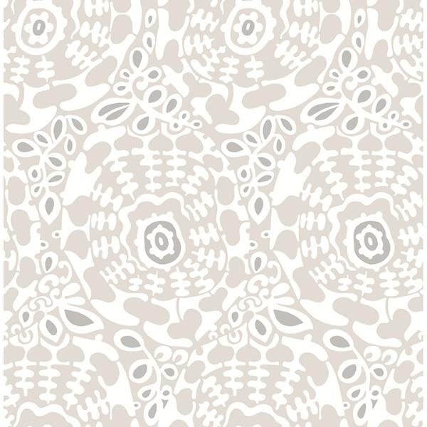 a street prints Divine Grey Abstract Medallion Wallpaper