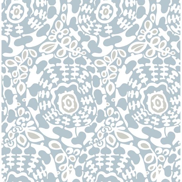 a street prints Divine Light Blue Abstract Medallion Wallpaper