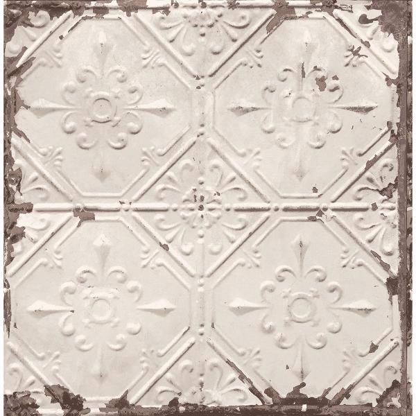 a street prints Donahue Off-White Tin Ceiling Wallpaper