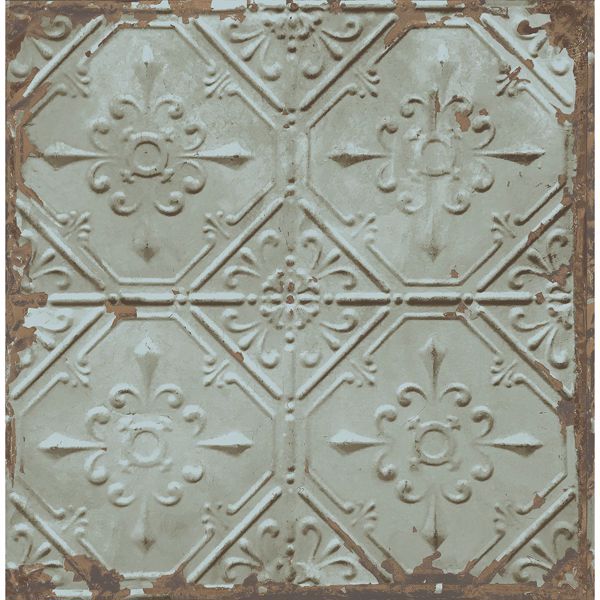 a street prints Donahue Turquoise Tin Ceiling Wallpaper