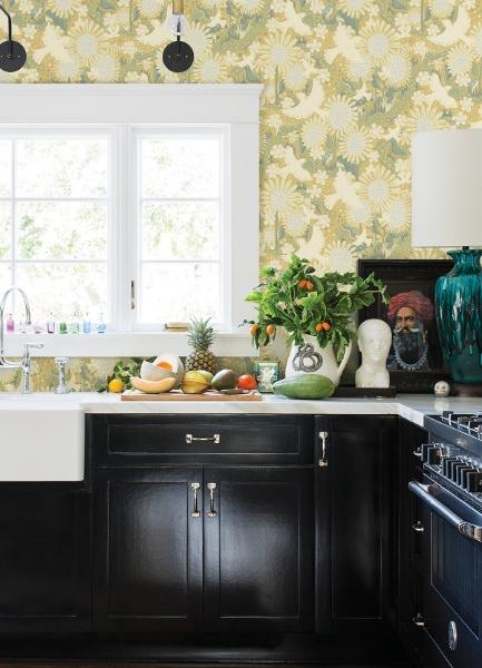 A Street Prints Drömma Butter Songbirds And Sunflowers Wallpaper