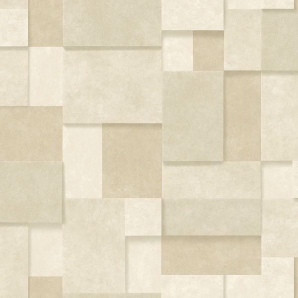 a street prints Duchamp Wheat Metallic Squares Wallpaper