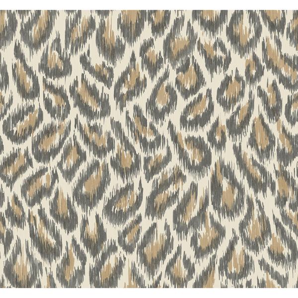 a street prints Electra Bronze Leopard Spot String Wallpaper