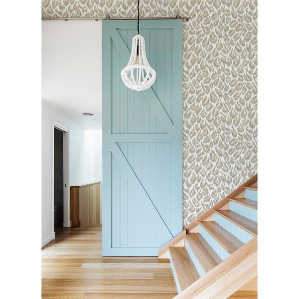 A Street Prints Electra Wheat Leopard Spot String Wallpaper