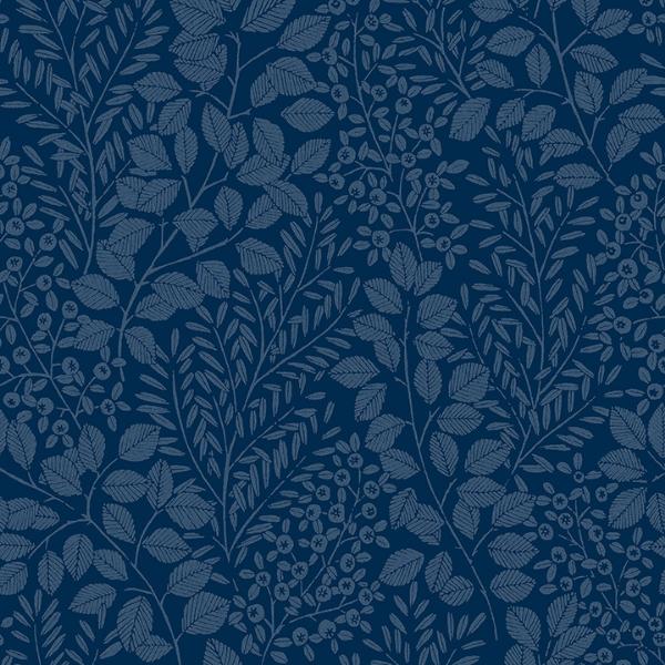 a street prints Elin Blue Berry Botanical Wallpaper
