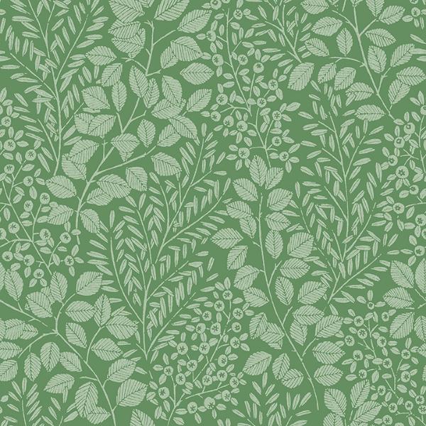 a street prints Elin Green Berry Botanical Wallpaper