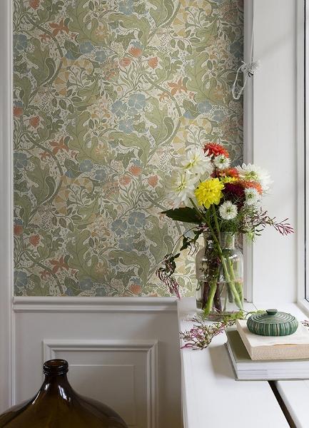 A Street Prints Elise Cream Nouveau Gardens Wallpaper