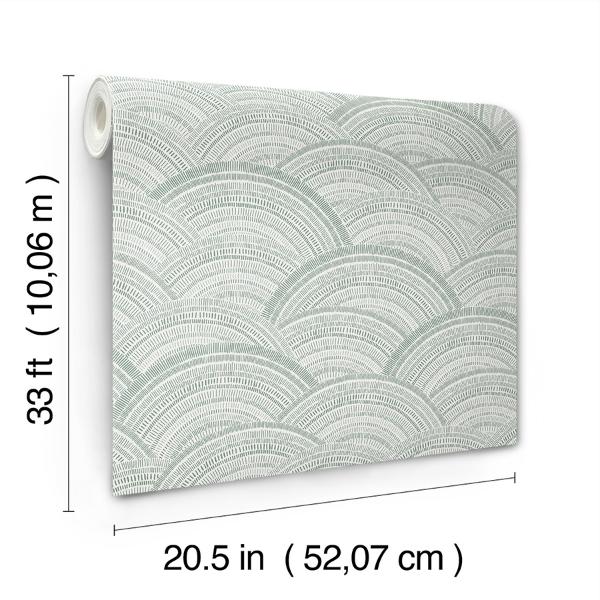 A Street Prints Encircle Sea Green Geometric Wallpaper