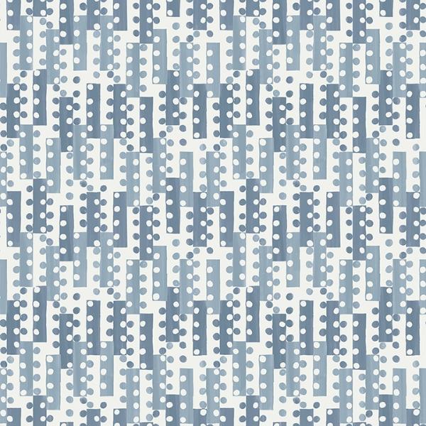 a street prints Erik Blue Building Blocks Wallpaper