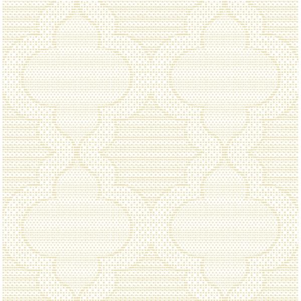 a street prints Ernest Yellow Quilted Quatrefoil Wallpaper