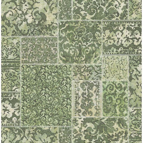 a street prints Esma Green Vintage Carpet Wallpaper