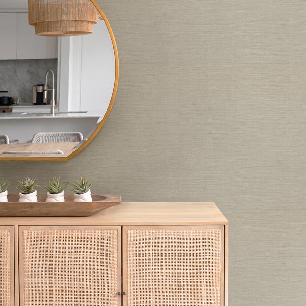 A Street Prints Essence Beige Linen Texture Wallpaper