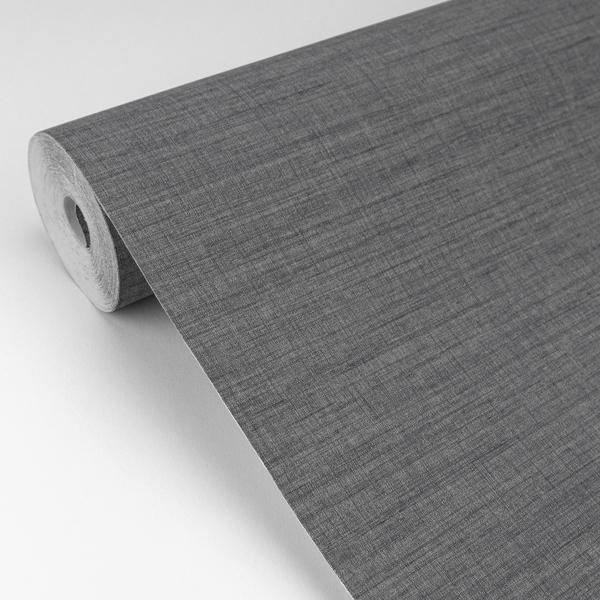 A Street Prints Essence Dark Grey Linen Texture Wallpaper