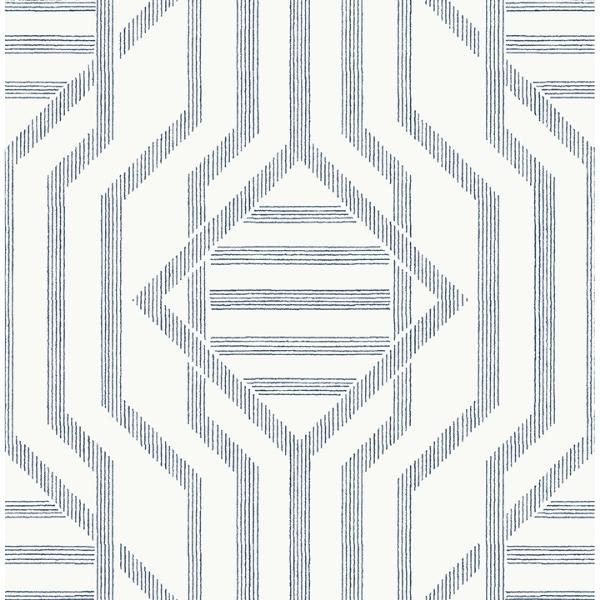 a street prints Essex Dark Blue Geometric Wallpaper