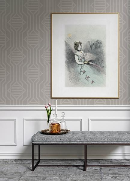 A Street Prints Essex Light Grey Geometric Wallpaper