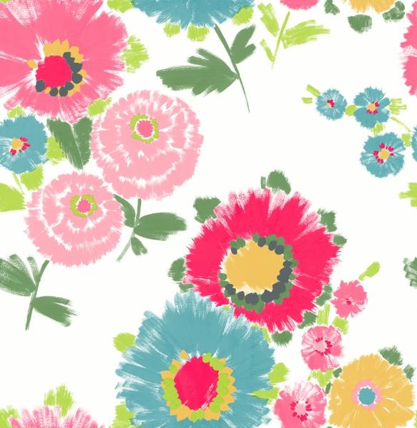 a street prints Essie Pink Painterly Floral Wallpaper