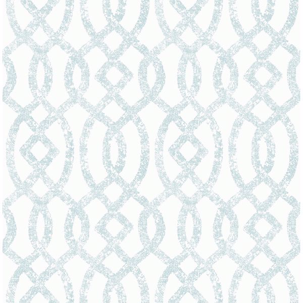 a street prints Ethereal Sky Blue Trellis Wallpaper