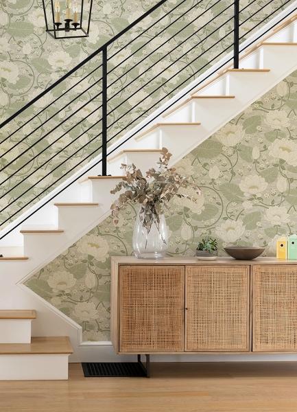 A Street Prints Eva Light Grey Lotus Dreams Wallpaper