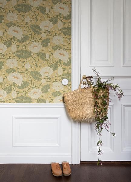 A Street Prints Eva Light Yellow Lotus Dreams Wallpaper