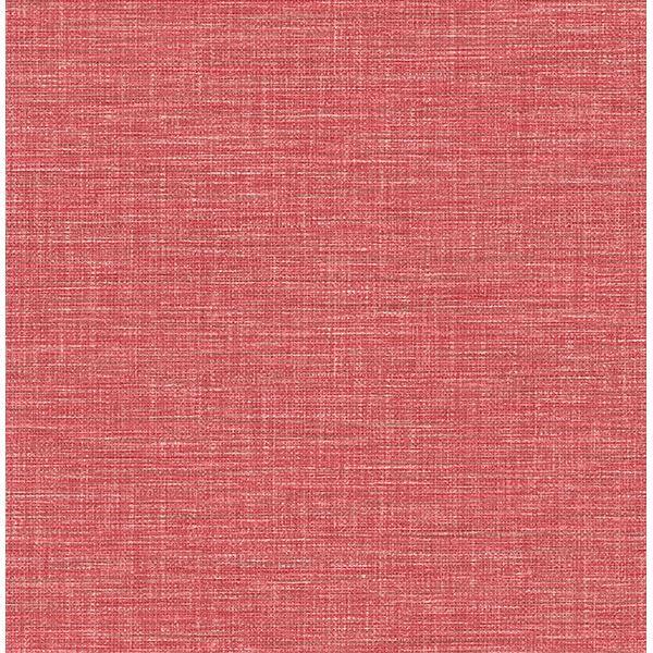 a street prints Exhale Coral Faux Grasscloth Wallpaper