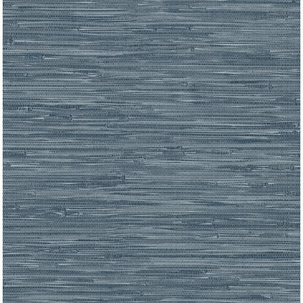 a street prints Exhale Indigo Woven Faux Grasscloth Wallpaper