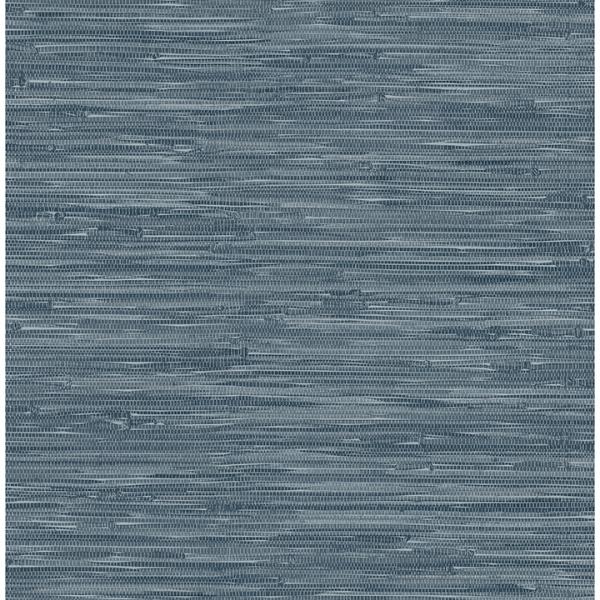 a street prints Exhale Indigo Woven Faux Grasscloth Wallpaper