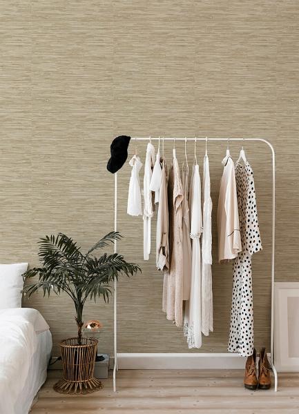 A Street Prints Exhale Light Brown Woven Faux Grasscloth Wallpaper