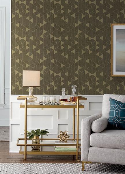 A Street Prints Fairbank Chocolate Linen Geometric Wallpaper By Scott Living