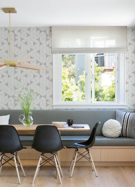 A Street Prints Fairbank Silver Linen Geometric Wallpaper By Scott Living