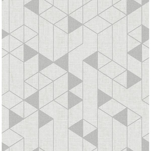 a street prints Fairbank Silver Linen Geometric Wallpaper by Scott Living