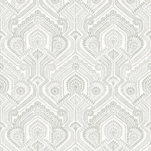 a street prints Fernback Grey Ornate Botanical Wallpaper